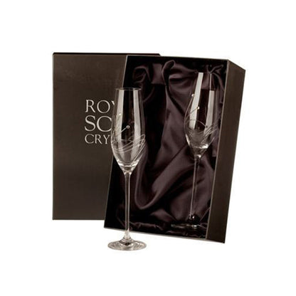 Royal Scot Crystal Diamante Champagne Flute Set of 2-Home & Garden > Kitchen & Dining > Tableware > Drinkware-Goviers