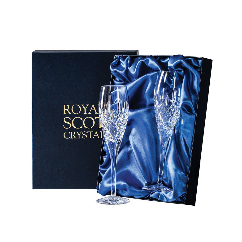 Royal Scot Crystal London Champagne Flute Set of 2-Home & Garden > Kitchen & Dining > Tableware > Drinkware-Goviers