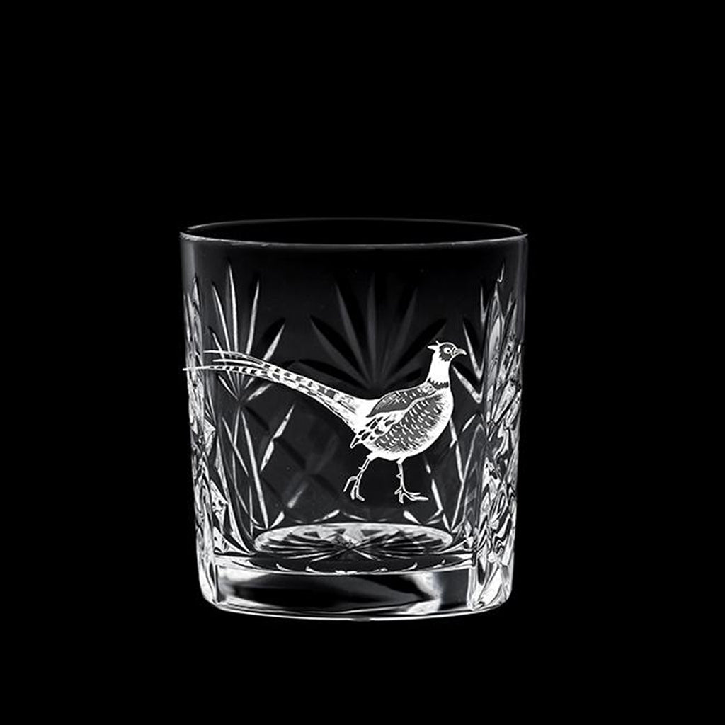 Royal Scot Crystal Pheasant Whisky Tumbler-Crystal-Goviers