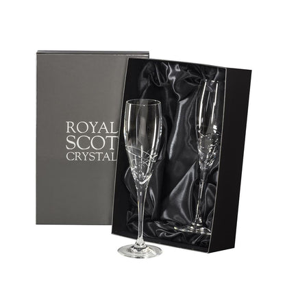 Royal Scot Crystal Skye Tall Champagne Flute Set of 2-Home & Garden > Kitchen & Dining > Tableware > Drinkware-Goviers