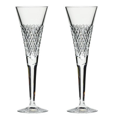 Royal Scot Crystal Tiara Pair of Flute Champagnes-Goviers