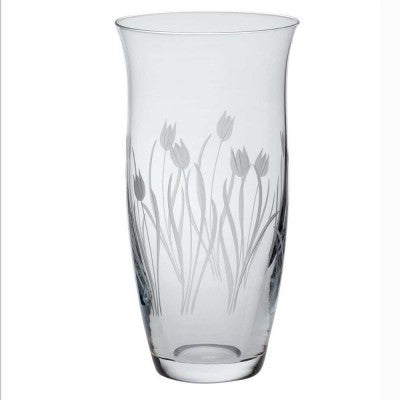 Royal Scot Crystal Wild Tulip Large Tulip Vase 23cm-Goviers