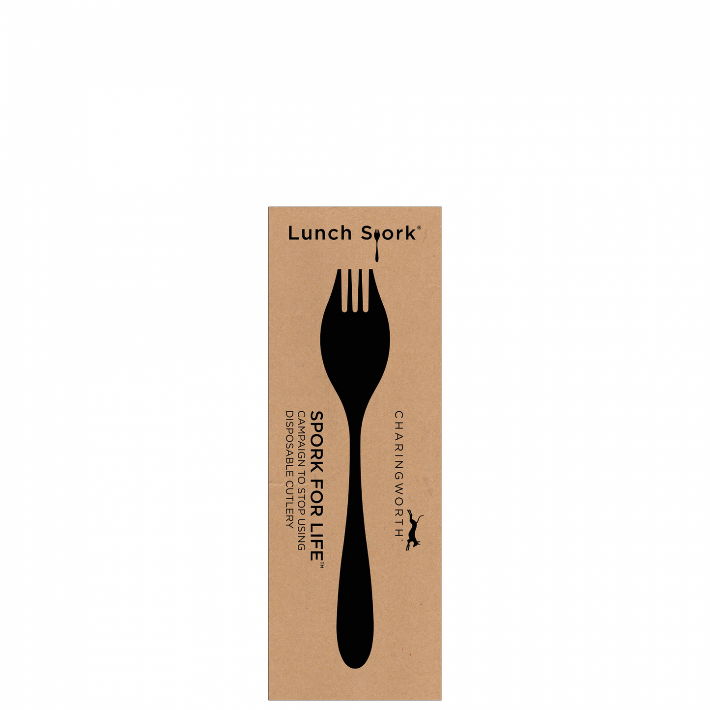 Charingworth Santol Black Lunch Spork With Silicone Cover