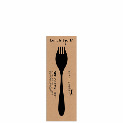 Charingworth Santol Black Lunch Spork With Silicone Cover