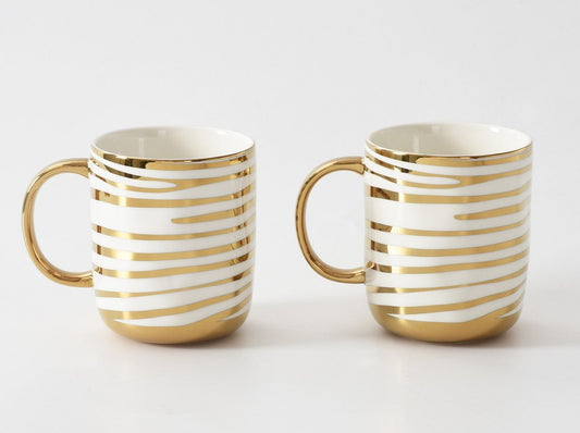 Pampa Bay Get Gifty Set Of 2 Striped Mugs