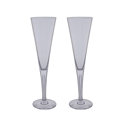 Dartington Crystal Sharon Celebration Champagne Flute Pair