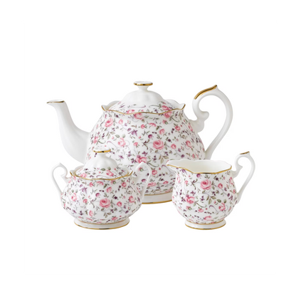 Royal Albert Rose Confetti 3 Piece Tea Set