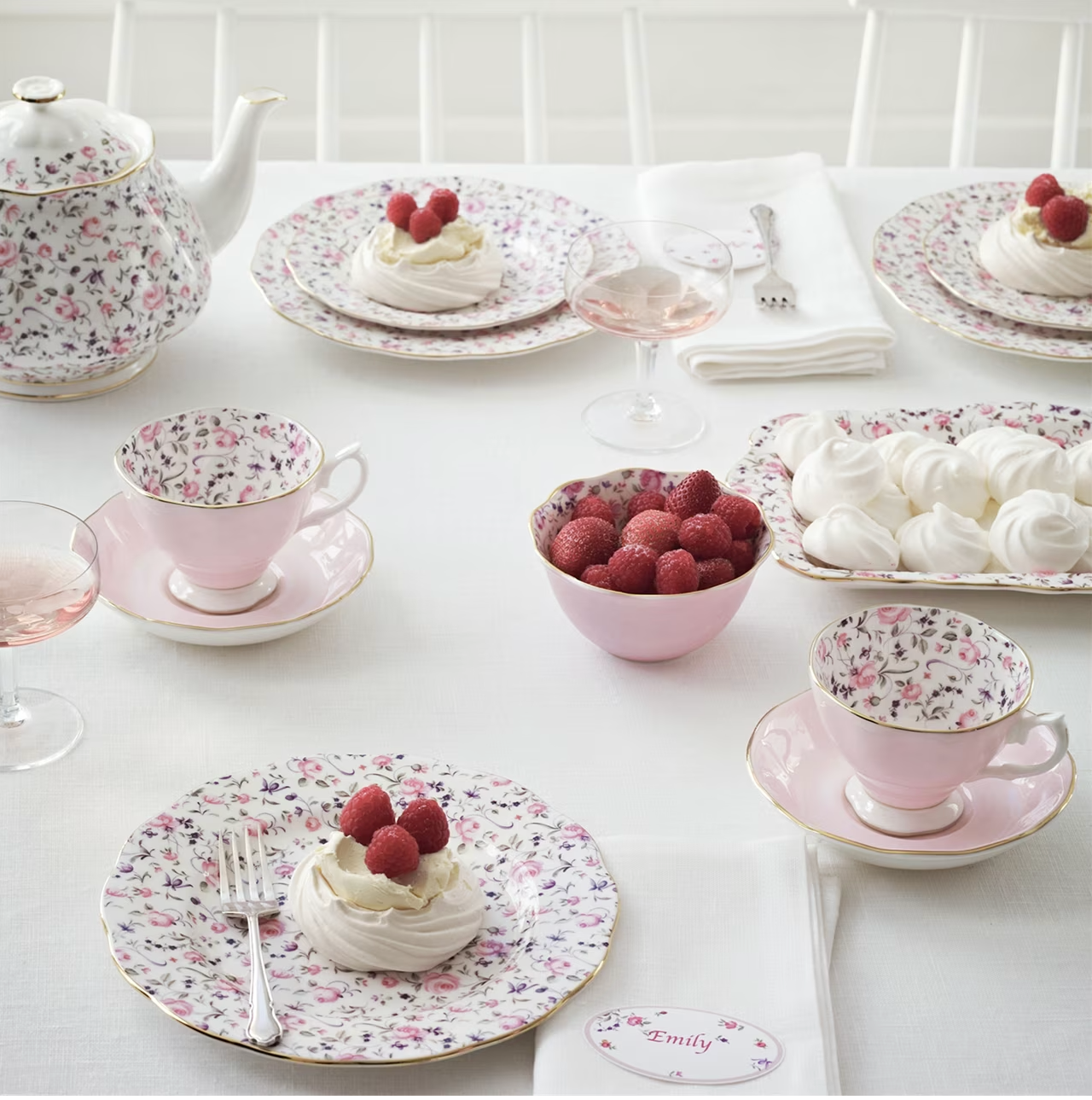 Royal Albert Rose Confetti 3 Piece Tea Set