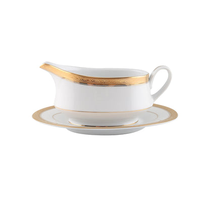 Noritake Signature Gold Gravy Boat with Tray