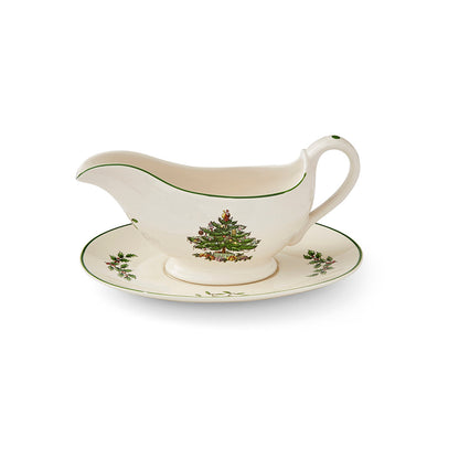 Spode Christmas Tree Sauce Boat & Stand-Home & Garden > Kitchen & Dining > Tableware-Goviers