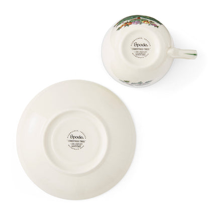 Spode Christmas Tree Teacup & Saucer-Home & Garden > Kitchen & Dining > Tableware-Goviers