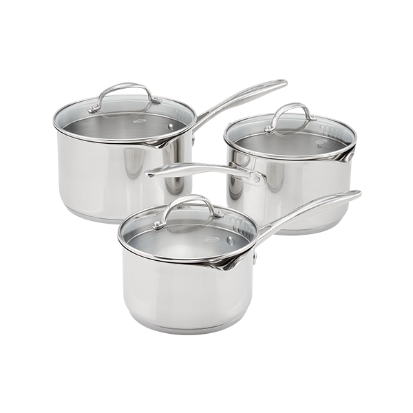 Stellar 7000 3 Piece Draining Saucepan Set