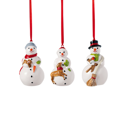 Villeroy & Boch Snowman Christmas Ornament Set-Goviers