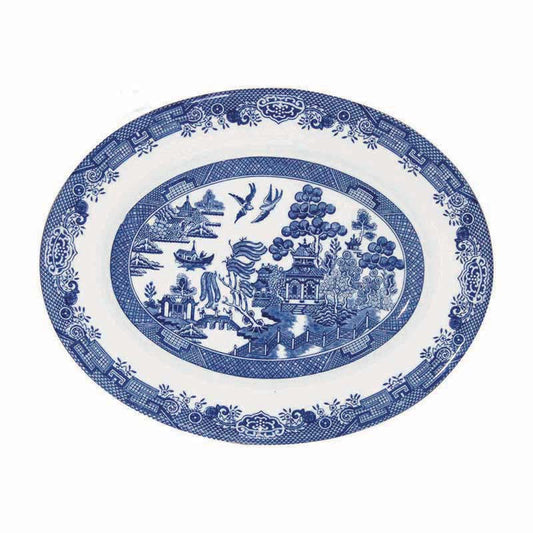 Queens Blue Willow Serving Platter 31cm