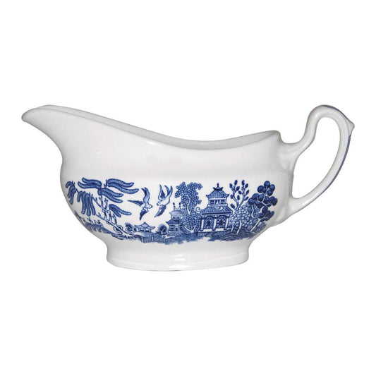 Queens Blue Willow Gravy Boat