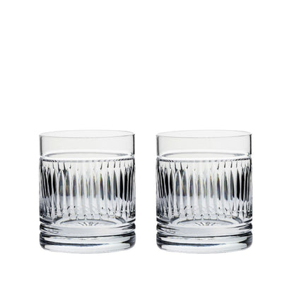 Royal Scot Crystal Art Deco Large On the Rocks Tumblers Set of 2