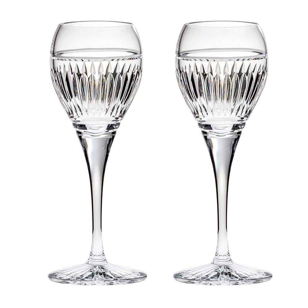 Royal Scot Crystal Art Deco Sherry Glass Set of 2