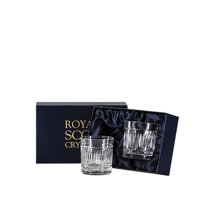 Royal Scot Crystal Art Deco Whisky Tumblers Set of 2