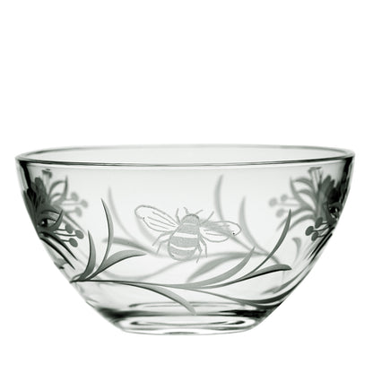 Royal Scot Crystal Bee & Honeysuckle Small Bowl 5"