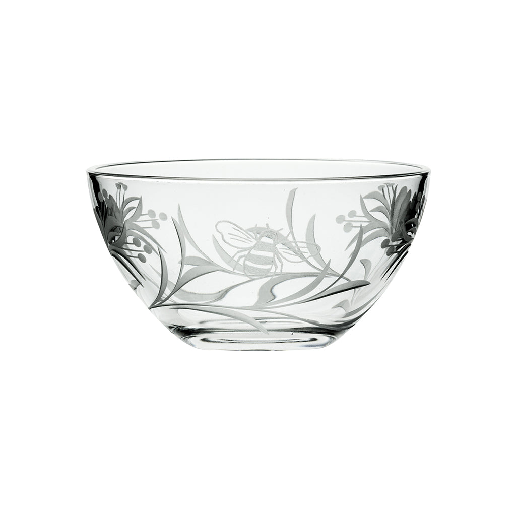 Royal Scot Crystal Bee & Honeysuckle Small Bowl 5"