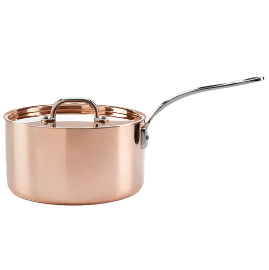 Samuel Groves Copper Induction Saucepan with Lid 20cm