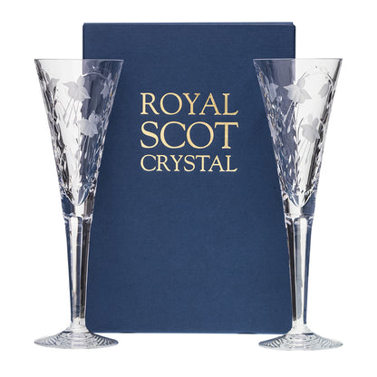 Royal Scot Crystal Catherine Champagne Flute Set of 2