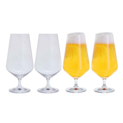 Dartington Crystal Cheers! Beer Glass, Set of 4