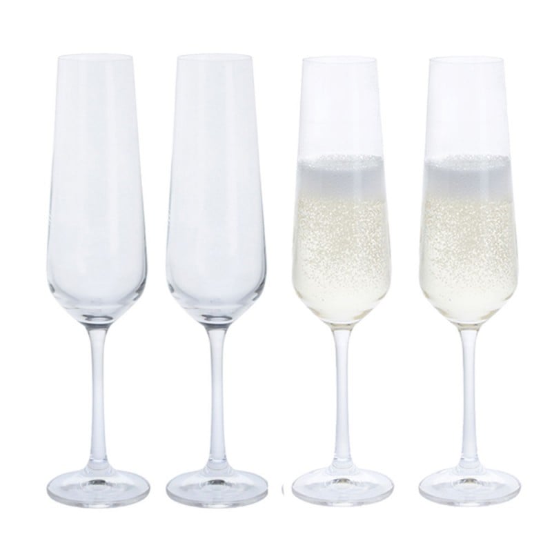 Dartington Crystal Cheers! Champagne Flute, Set of 4