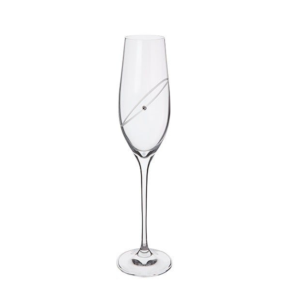 Dartington Crystal Glitz Celebrate Champagne Flute Pair - Clear