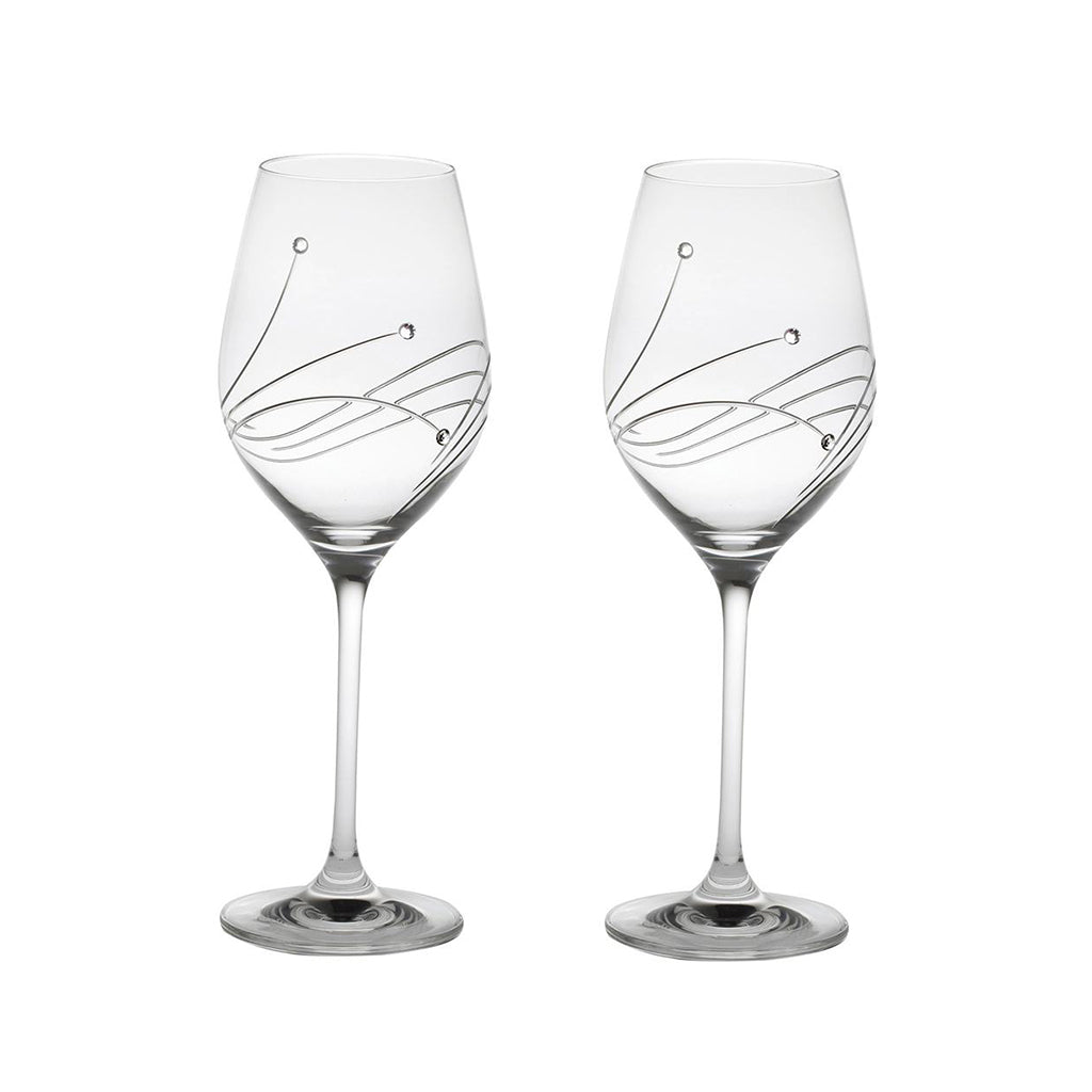 Royal Scot Crystal Diamante Large Wine Glass Set of 2