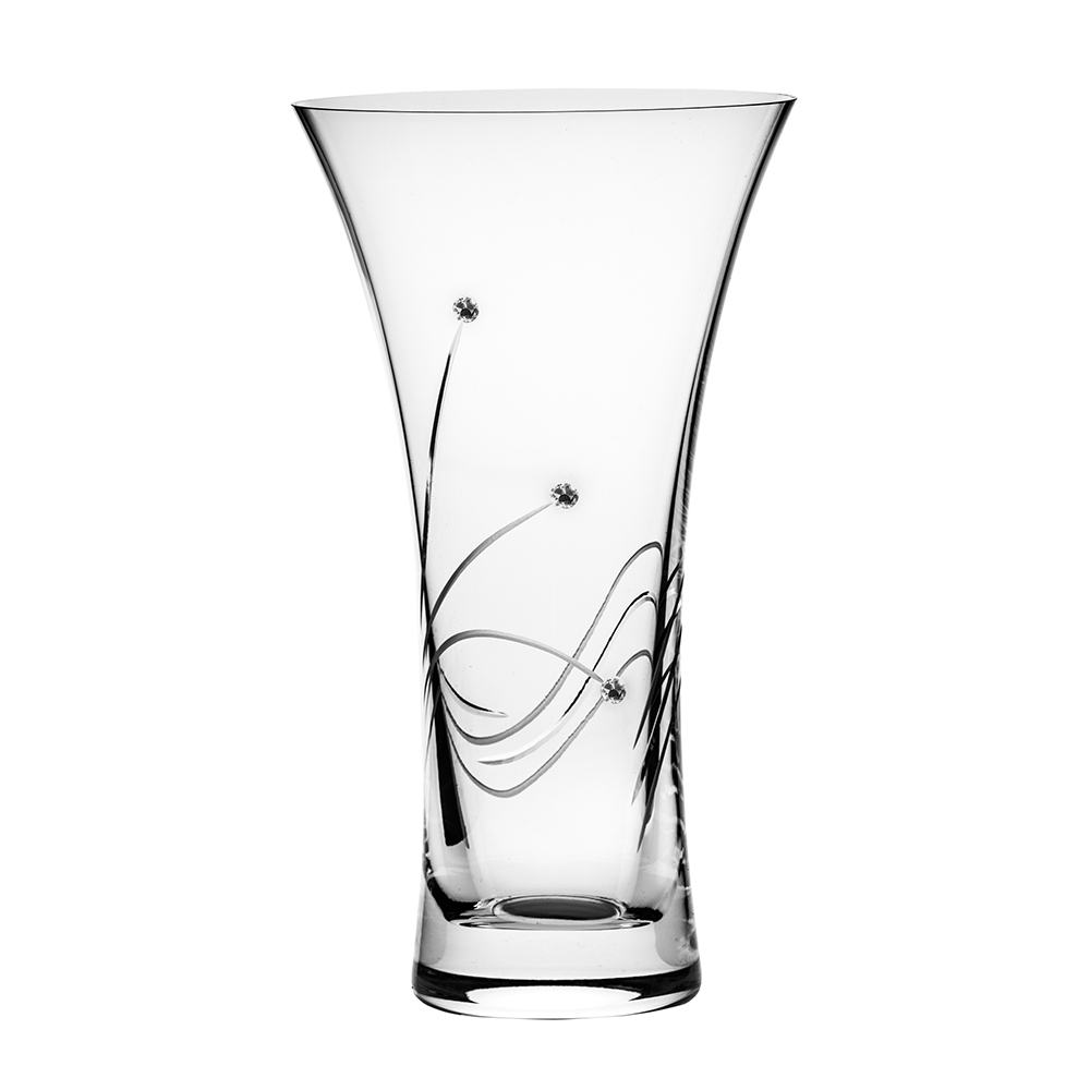 Royal Scot Crystal Diamante Waisted Vase