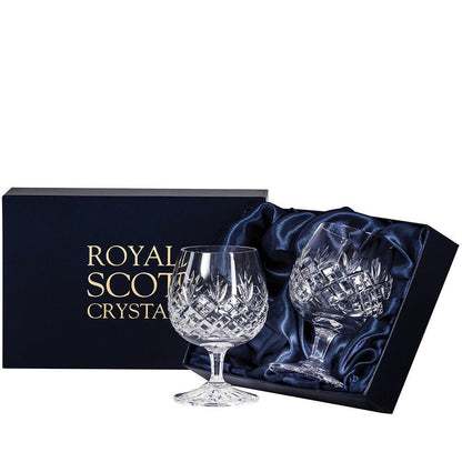 Royal Scot Crystal Edinburgh Brandy Glass Set of 2