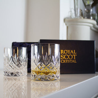 Royal Scot Crystal Edinburgh Large On the Rocks Tumblers Set of 2