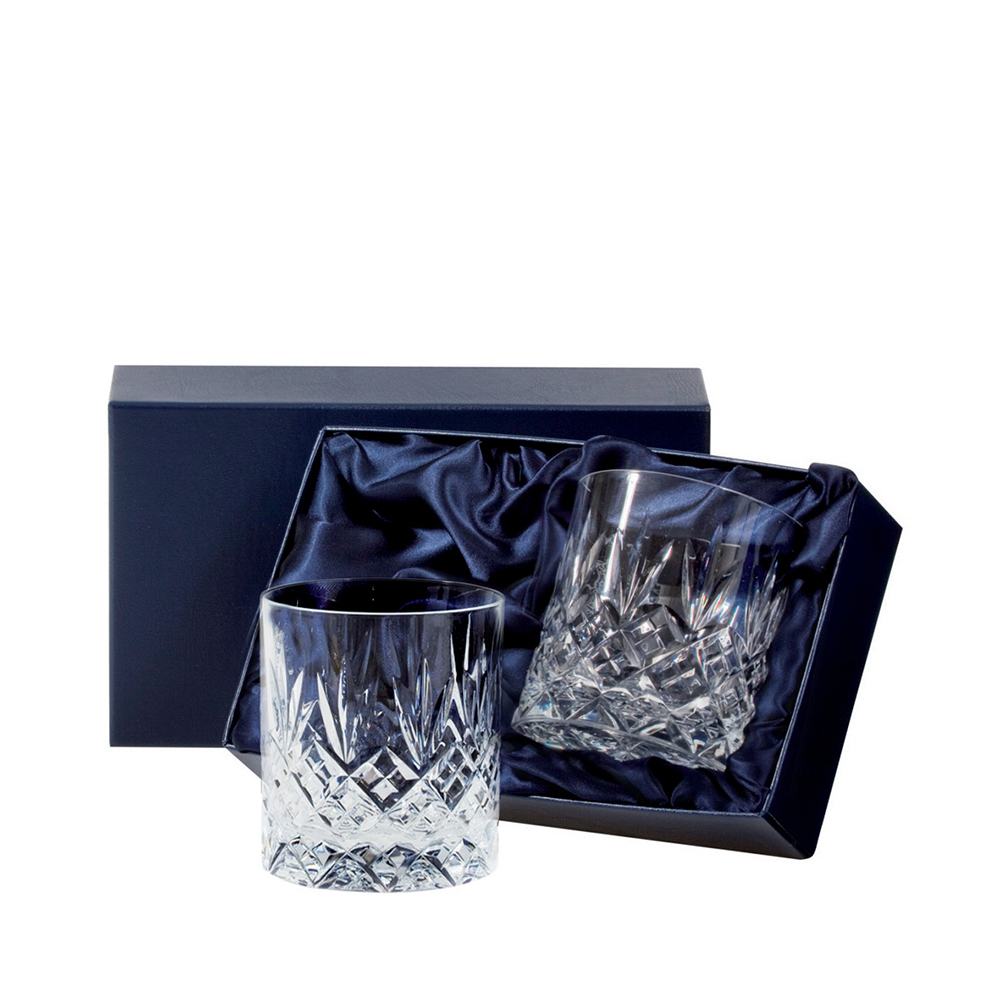 Royal Scot Crystal Edinburgh Large On the Rocks Tumblers Set of 2