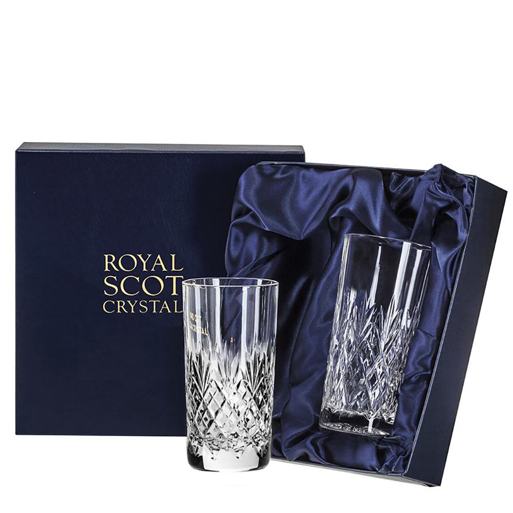 Royal Scot Crystal Edinburgh Tall Tumblers Set of 2