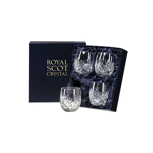 Royal Scot Crystal Edinburgh Barrel Tumblers Set of 4