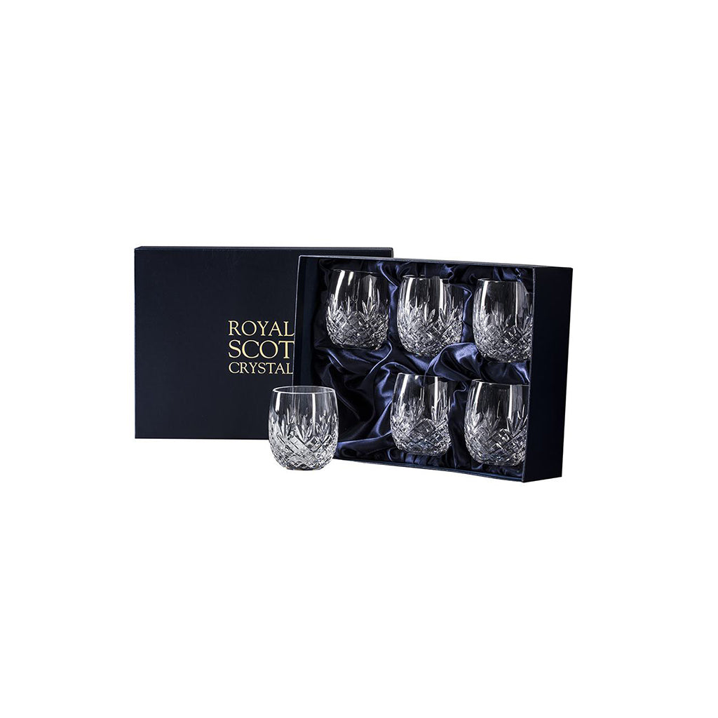 Royal Scot Crystal Edinburgh Barrel Tumblers Set of 6