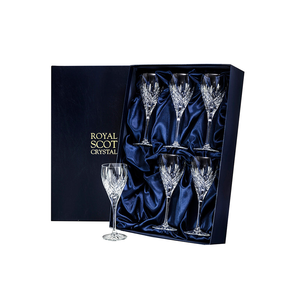 Royal Scot Crystal Edinburgh Wine Glass Set of 6