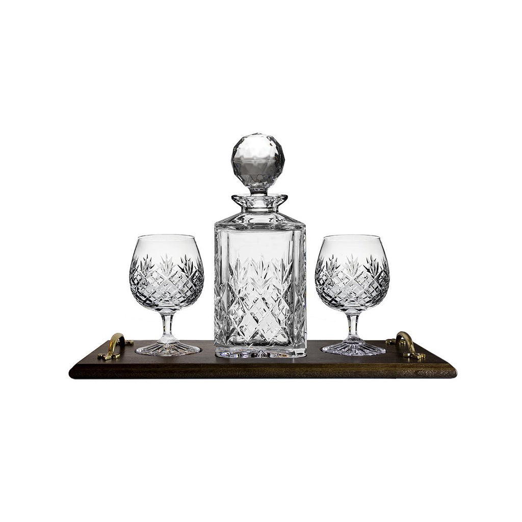 Royal Scot Crystal Edinburgh Brandy Tray Set