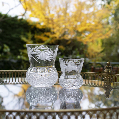 Royal Scot Crystal Flower of Scotland 1 Whisky Tumbler (Thistle Shape)