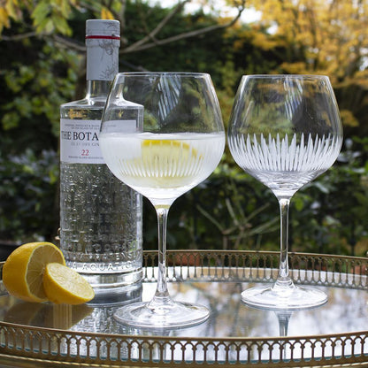 Royal Scot Crystal Glacier G & T Copa Glass Set of 2