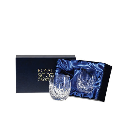 Royal Scot Crystal London Barrel Tumblers Set of 2