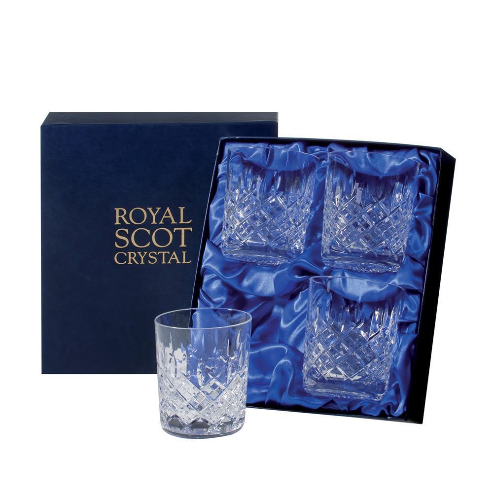 Royal Scot Crystal London Whisky Tumbler Set of 4