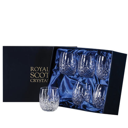 Royal Scot Crystal London Barrel Tumblers Set of 6