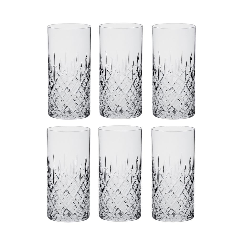 Royal Scot Crystal London Tall Tumblers Set of 6