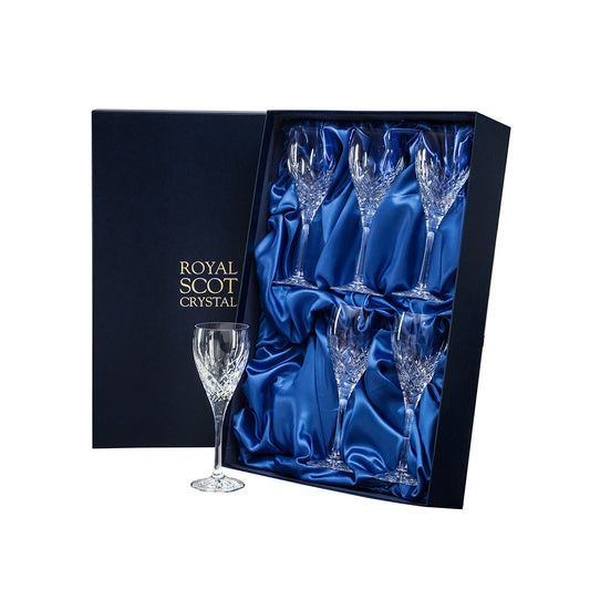 Royal Scot Crystal London Wine Glass Set of 6