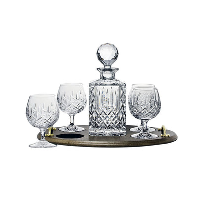 Royal Scot Crystal London Brandy Club Tray Set