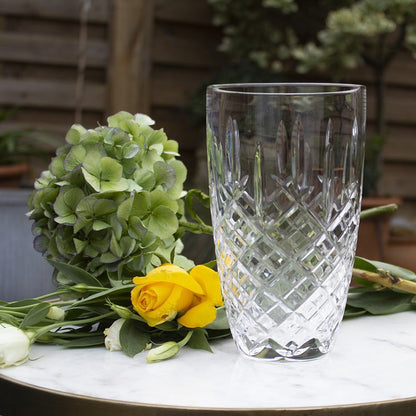 Royal Scot Crystal London Small Barrel Vase 8"