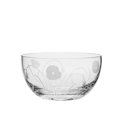 Royal Scot Crystal Poppy Field Fruit/Salad Bowl 7.5"