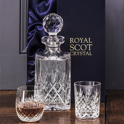 Royal Scot Crystal Edinburgh Square Spirit Decanter